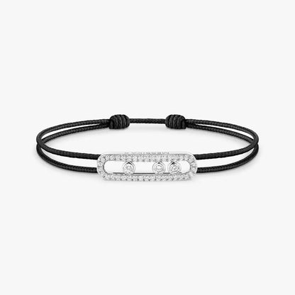 [⭐Aura]Messika Care(s) pink cord pavé bracelet