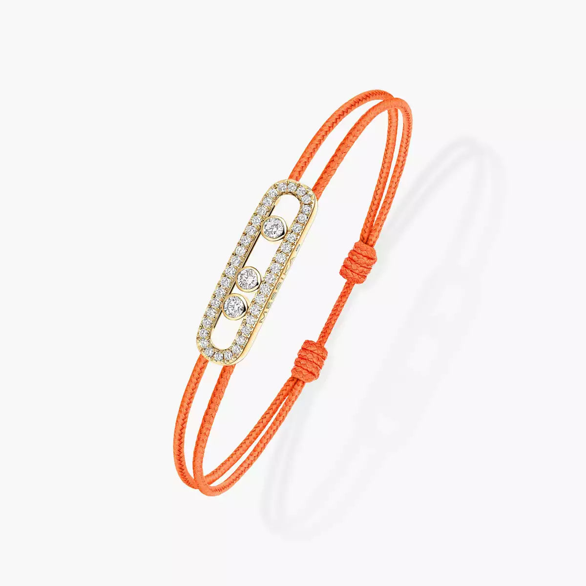 [⭐Aura]Messika Care(s) pink cord pavé bracelet