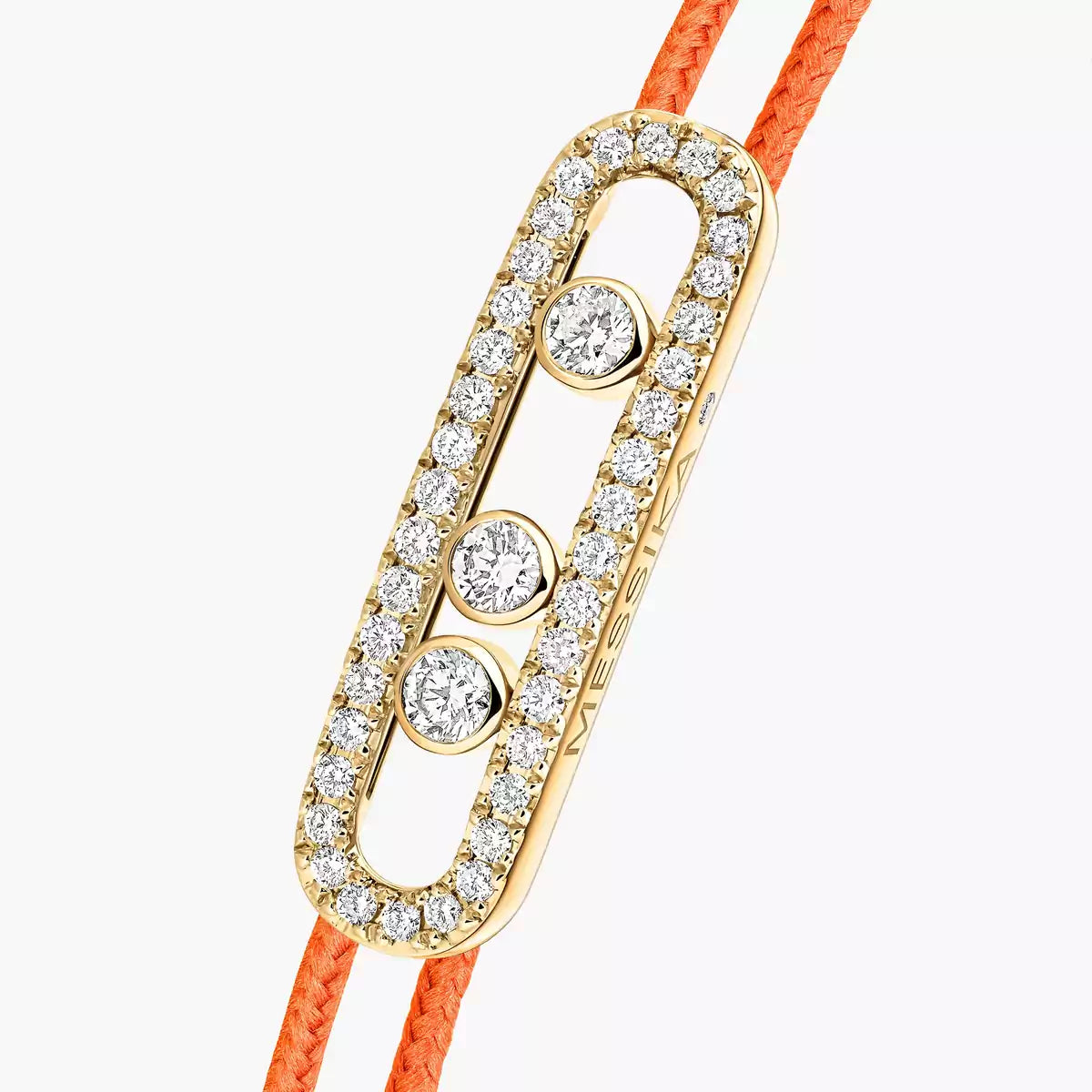 [⭐Aura]Messika Care(s) pink cord pavé bracelet