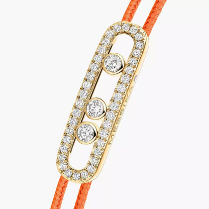 [⭐Aura]Messika Care(s) pink cord pavé bracelet