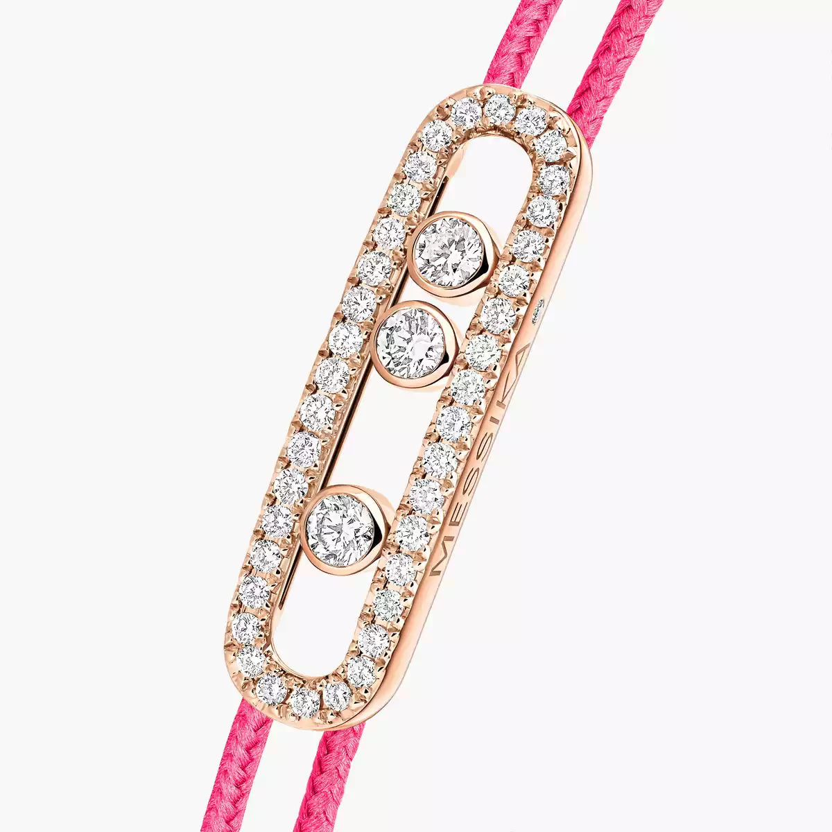 [⭐Aura]Messika Care(s) pink cord pavé bracelet