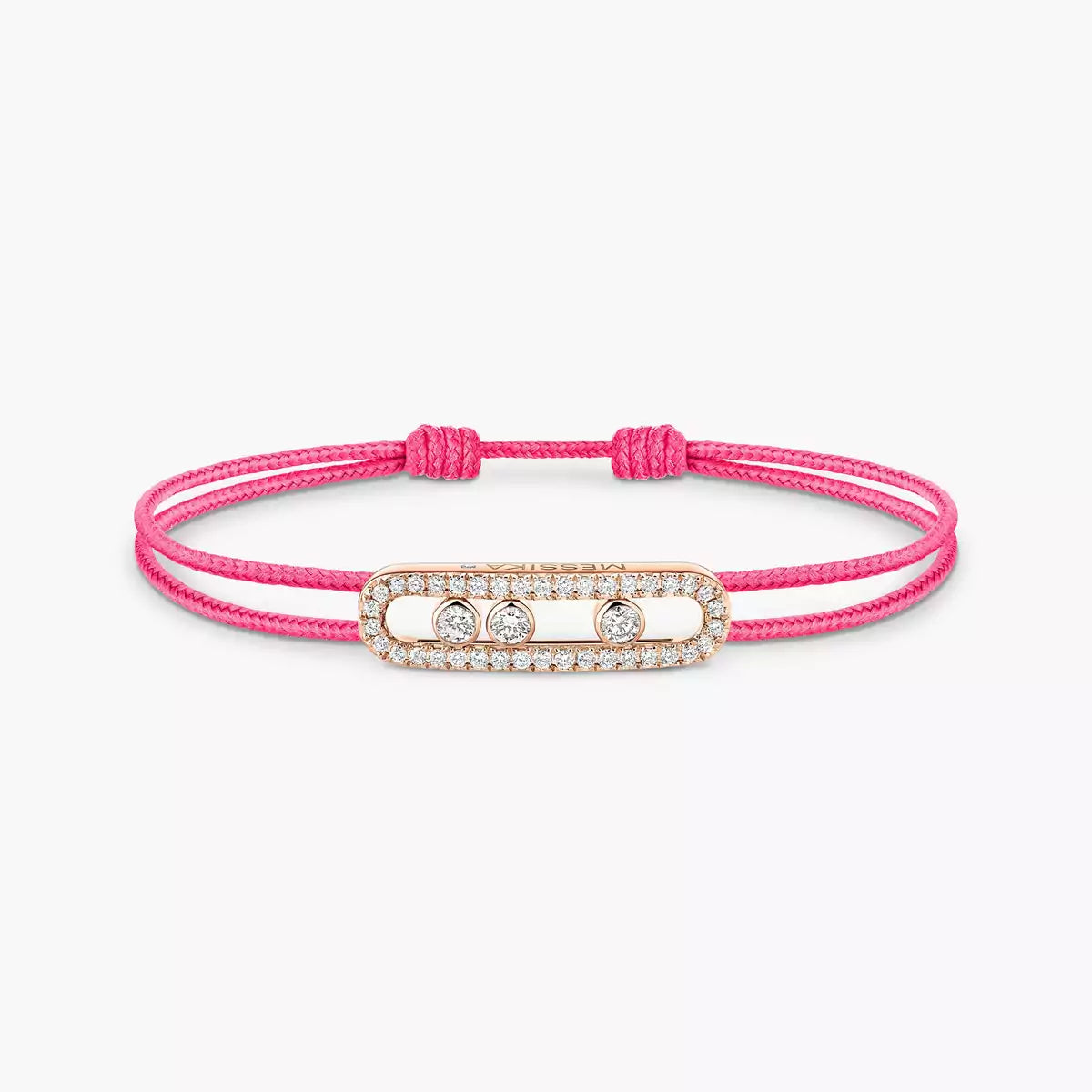 [⭐Aura]Messika Care(s) pink cord pavé bracelet
