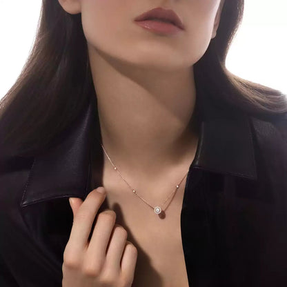 [⭐Aura]Diamond Necklace 0,20ct Brilliant Shape Joy