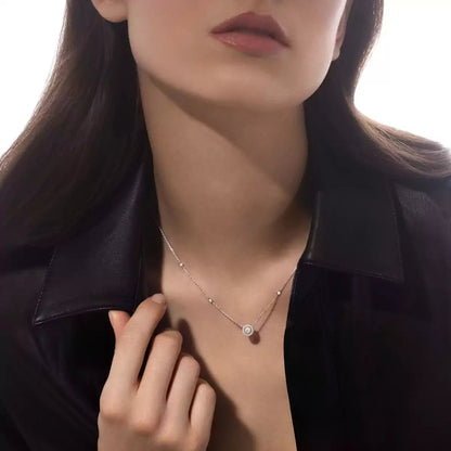 [⭐Aura]Diamond Necklace 0,20ct Brilliant Shape Joy