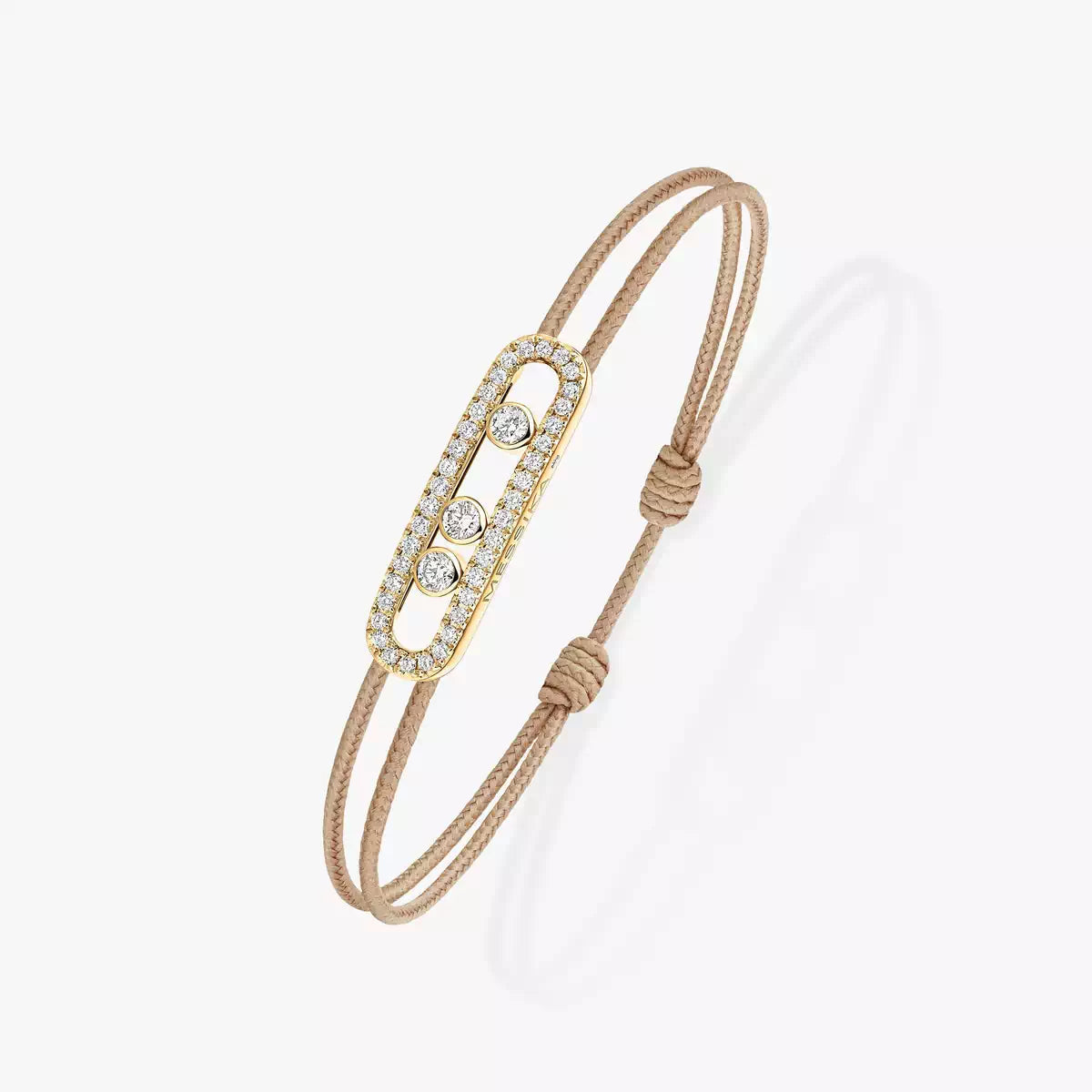 [⭐Aura]Messika Care(s) pink cord pavé bracelet