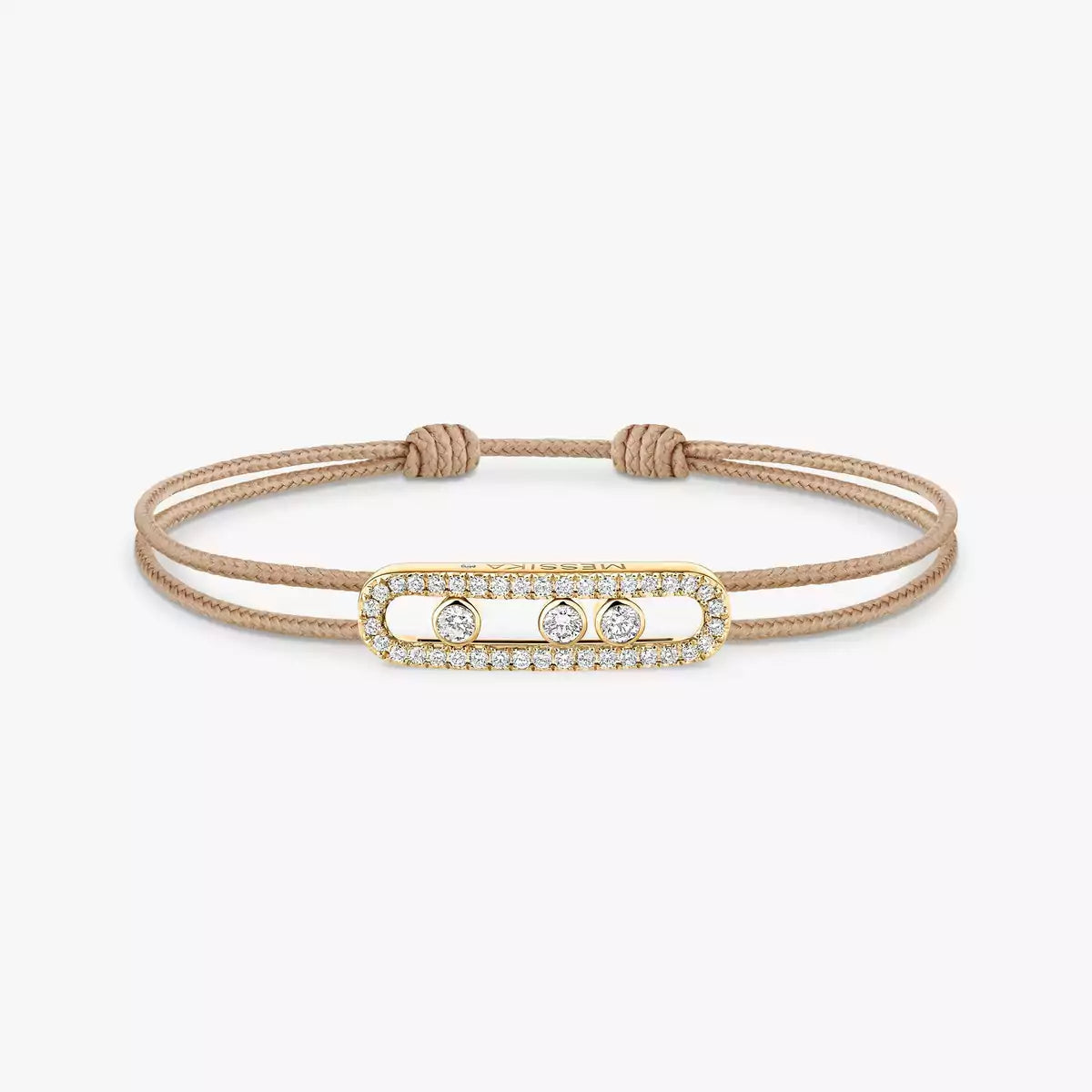 [⭐Aura]Messika Care(s) pink cord pavé bracelet