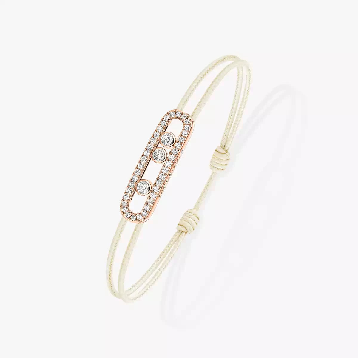 [⭐Aura]Messika Care(s) pink cord pavé bracelet