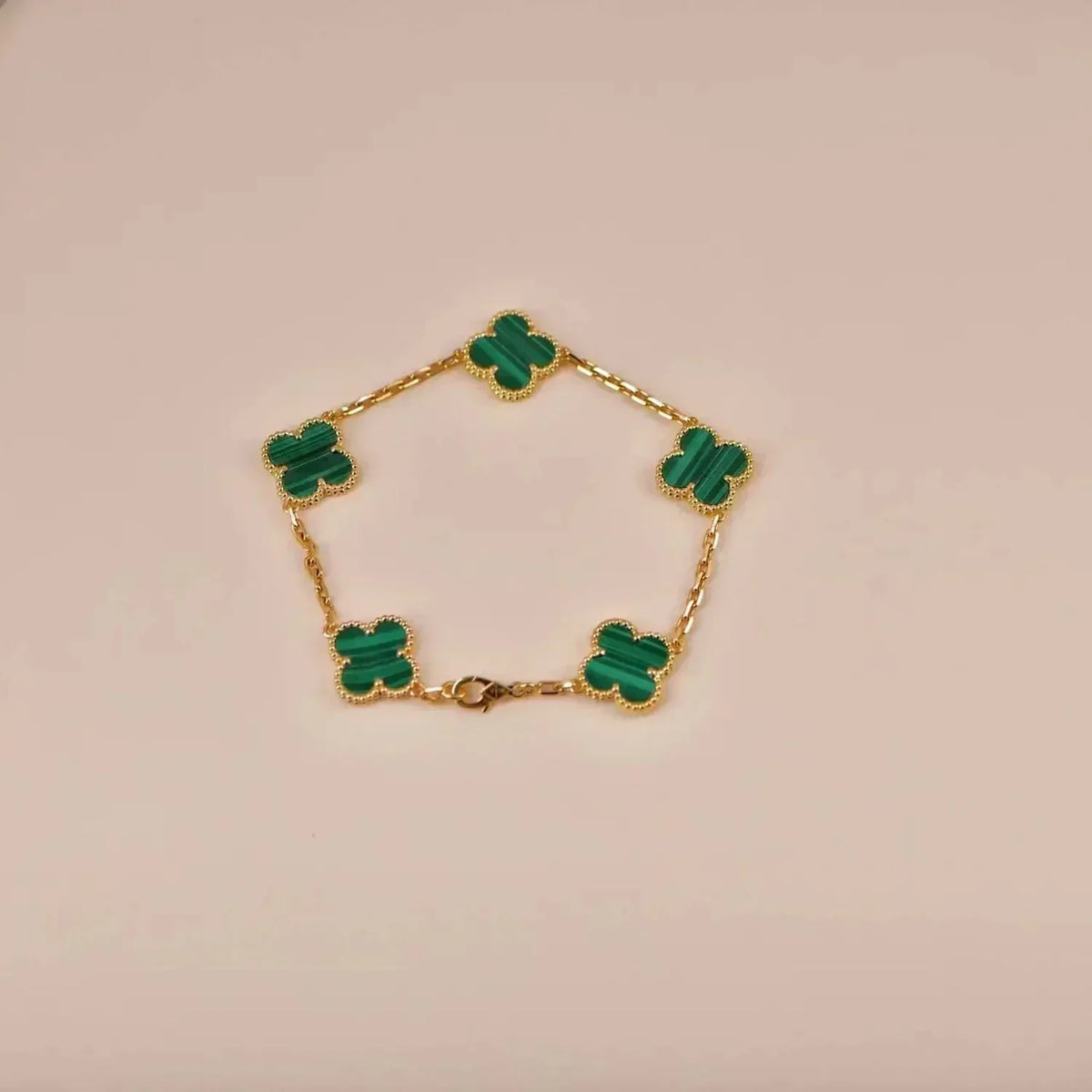 [⭐Spark] CLOVER 5 MOTIF MALACHITE BRACELET COLLECTION