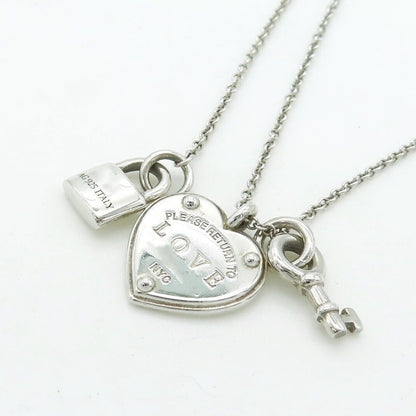 [Spark Jewels]LOVE HEART TAG KEY NECKLACE