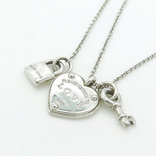 [Spark Jewels]LOVE HEART TAG KEY NECKLACE