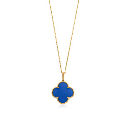 [⭐Aura]CLOVER 25MM NECKLACE TURQUOISE ROSE GOLD