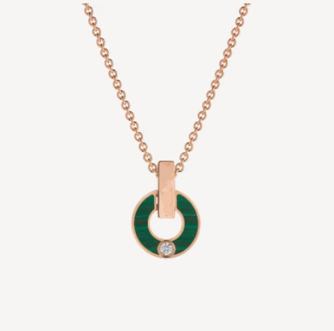 [⭐Aura]GARI NECKLACE PINK GOLD MALACHITE