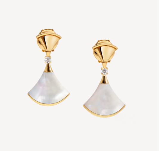 [⭐Aura]DREAM MOP 1 DIAMOND EARRINGS