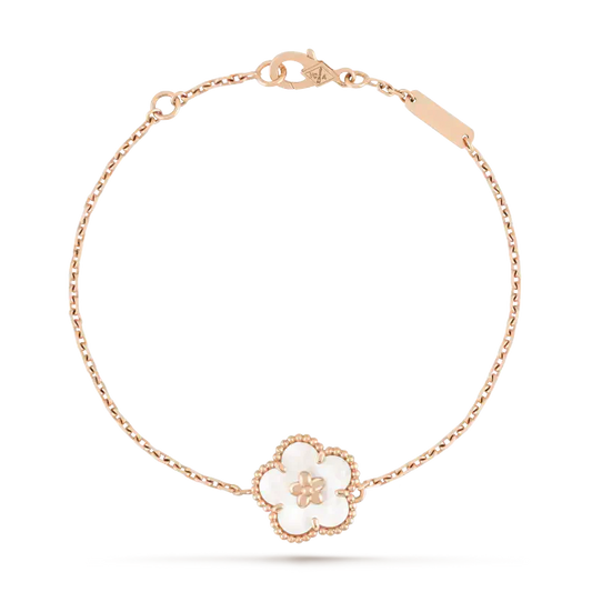 [⭐Aura]LUCKY WHITE MOP PLUM BLOSSOM  BRACELET