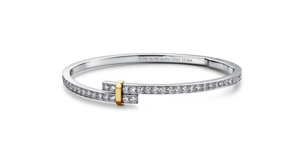 [Spark Jewels]EDGE DIAMOND GOLD SILVER BRACELET