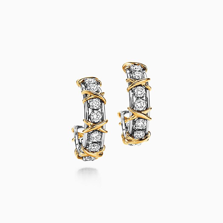 [Spark Jewels]SCHLUMBERGER GOLD DIAMOND EARRINGS