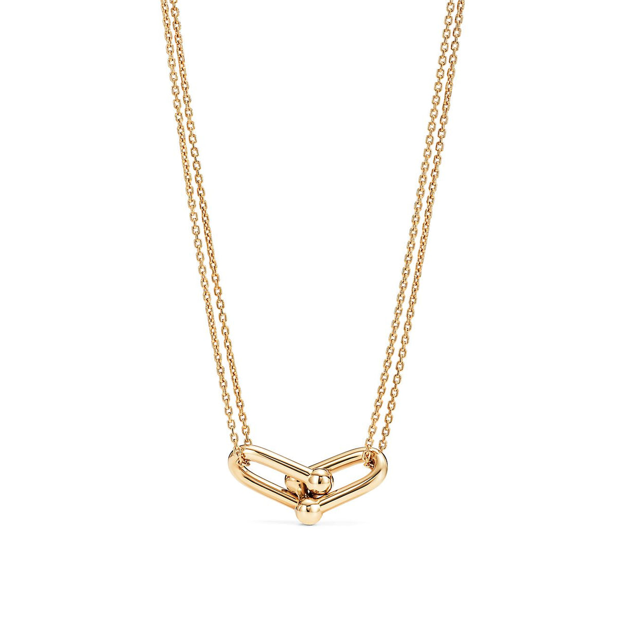 [Spark Jewels]HARDWEAR GOLD DOUBLE LINK NECKLACE