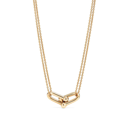 [Spark Jewels]HARDWEAR GOLD DOUBLE LINK NECKLACE