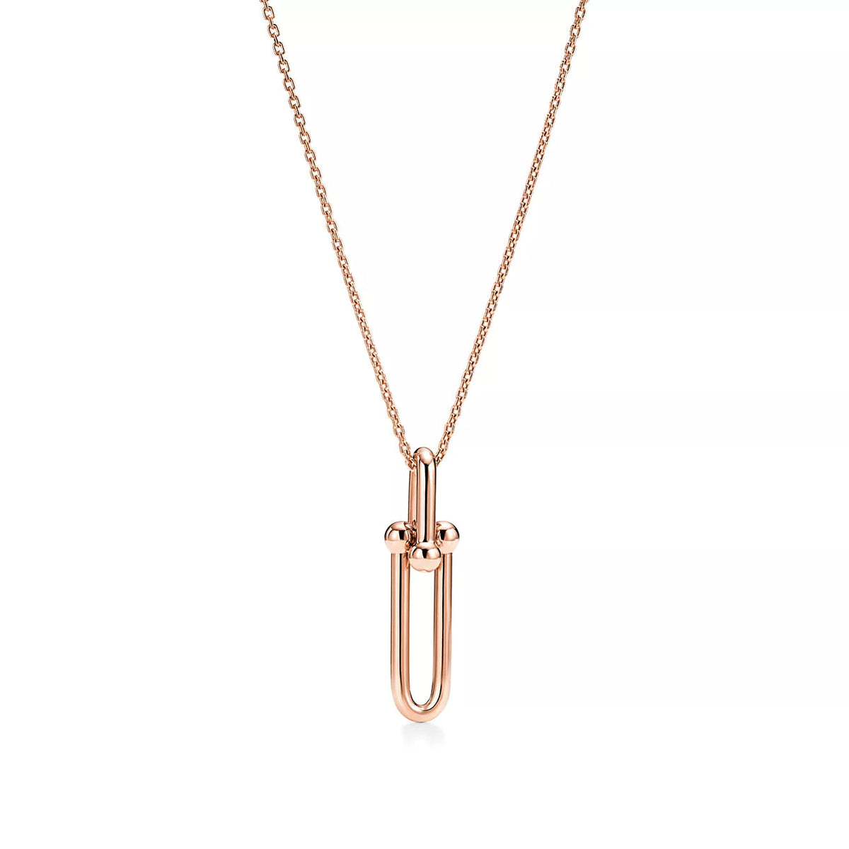 [Spark Jewels]HARDWEAR DROP DOUBLE LINK PEDANT NECKLACE
