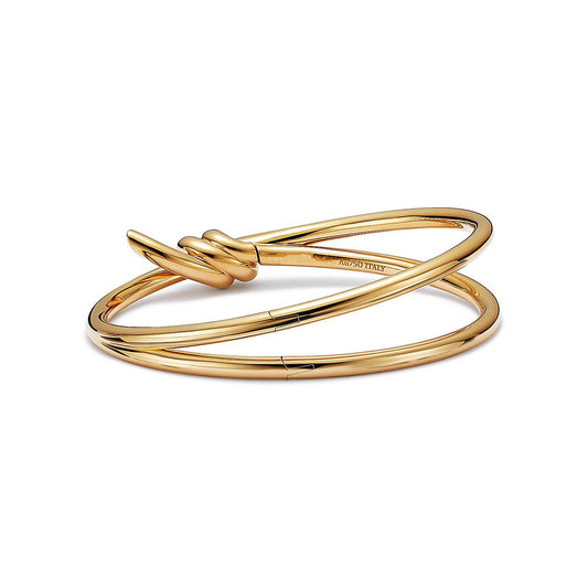 [Spark Jewels]KNOT DOUBLE ROW GOLD BRACELET