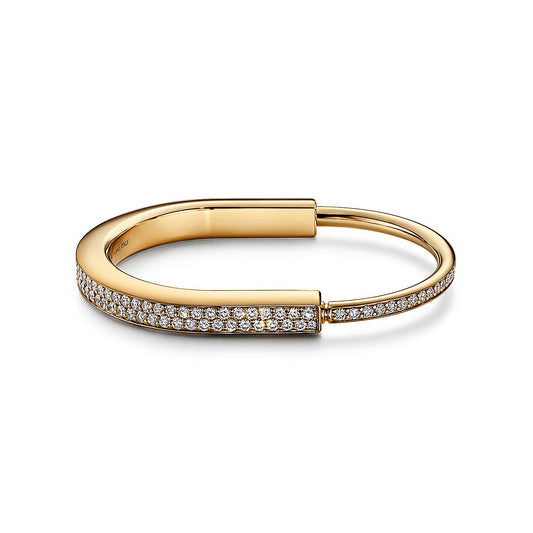 [Spark Jewels]LOCK BRACELET DIAMOND PAVED