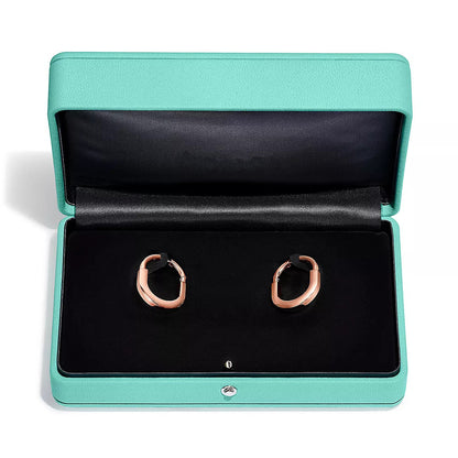 [Spark Jewels]LOCK MEDIUM DIAMNOND EARRINGS