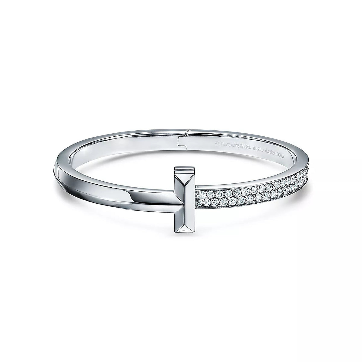 [Spark Jewels]WIDE DIAMONDS HINGED BANGLE