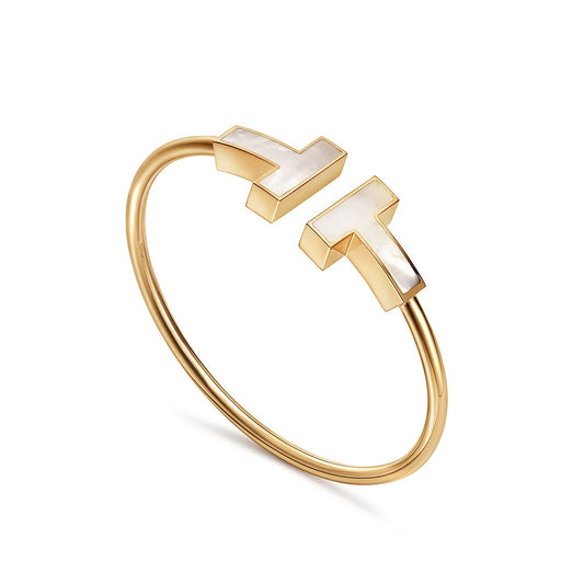 [Spark Jewels]T WIDE MOP OPEN BRACELET