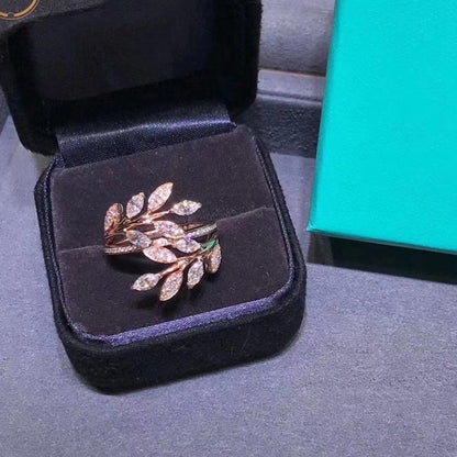 [Spark Jewels]VICTORIA DIAMOND VINE BYPASS RING PINK GOLD