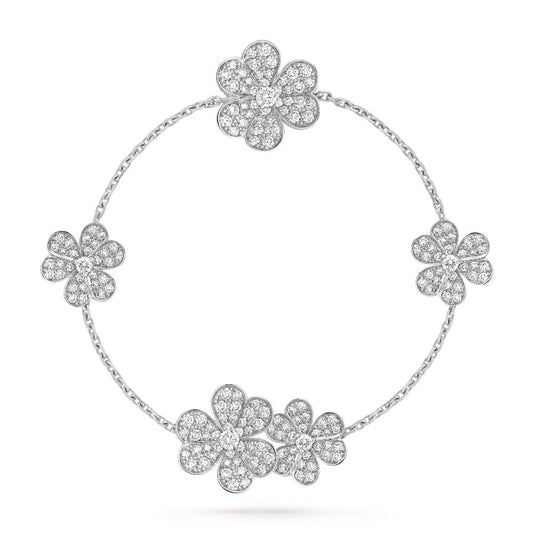 [⭐Aura]FRIVOLE SILVER 5 FLOWERS BRACELET
