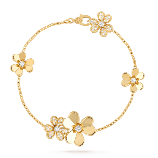 [⭐Aura]FRIVOLE GOLD 5 FLOWERS BRACELET