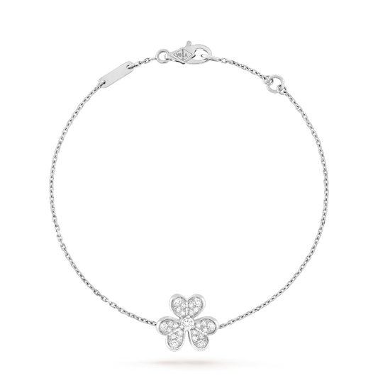 [⭐Aura]FRIVOLE SILVER FLOWER DIAMOND BRACELET
