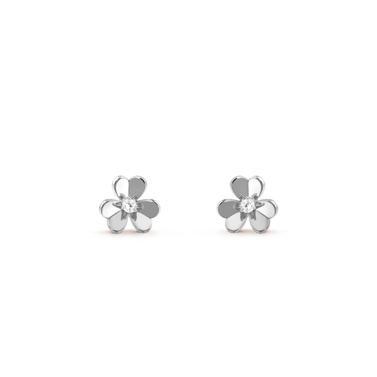 [⭐Aura]FRIVOLE MINI SILVER FLOWER EARRINGS