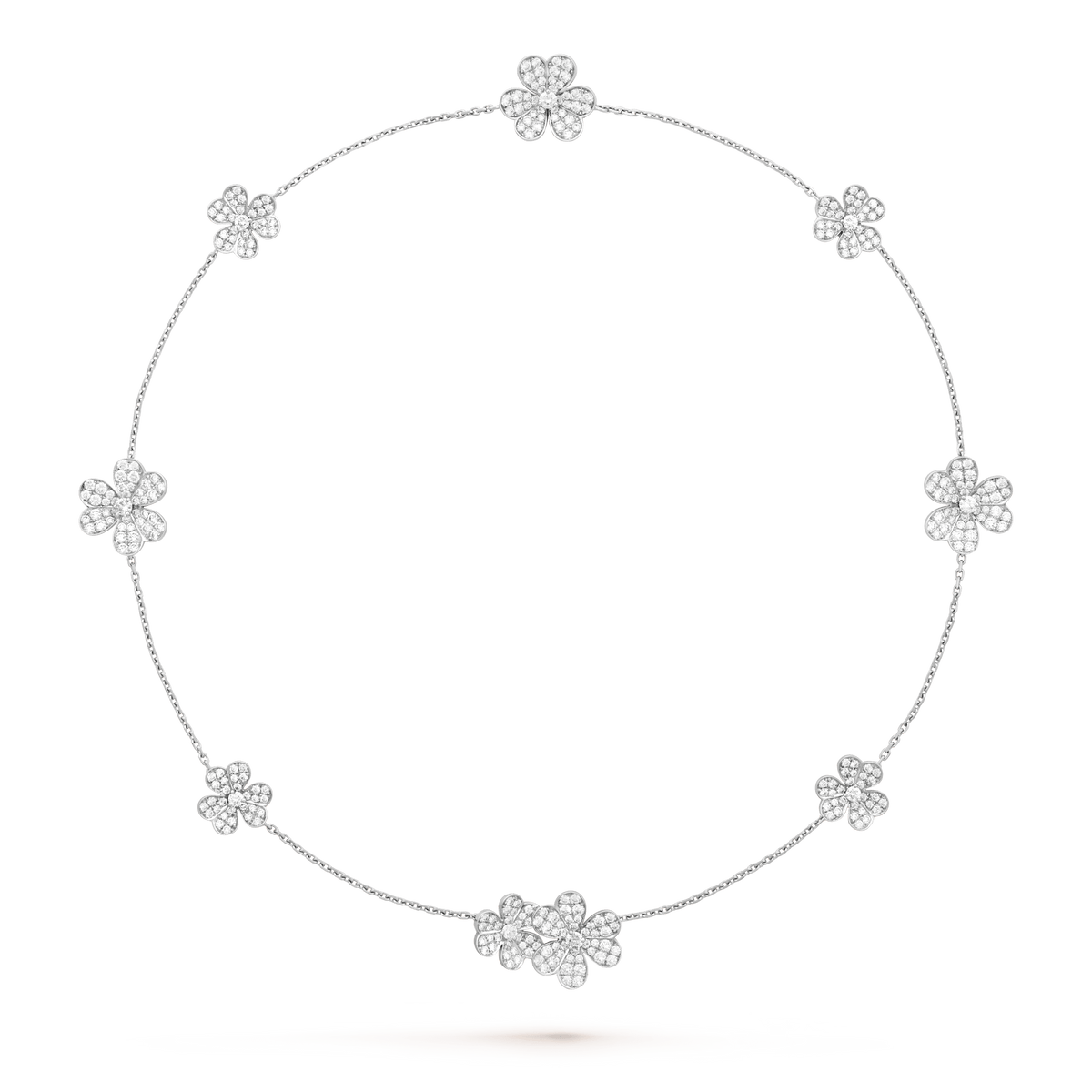 [Spark]FRIVOLE SILVER 9 FLOWERS NECKLACE