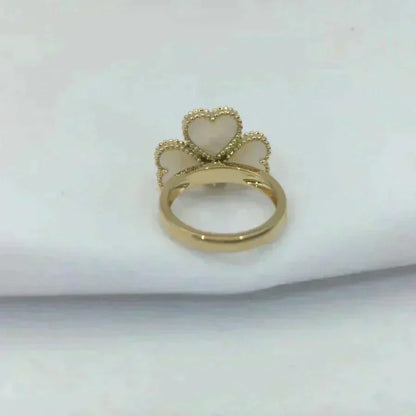 [⭐Spark]SWEET CLOVER WHITE MOP RING