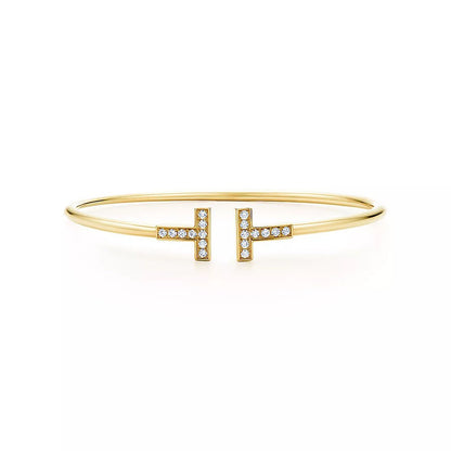 [Spark Jewels]T BRACELET 1.8MM GOLD DIAMOND