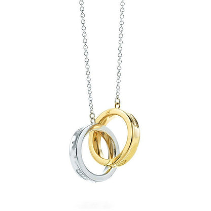 [Spark Jewels]INTERLOCKING CIRCLES PENDANT SMALL NECKLACE