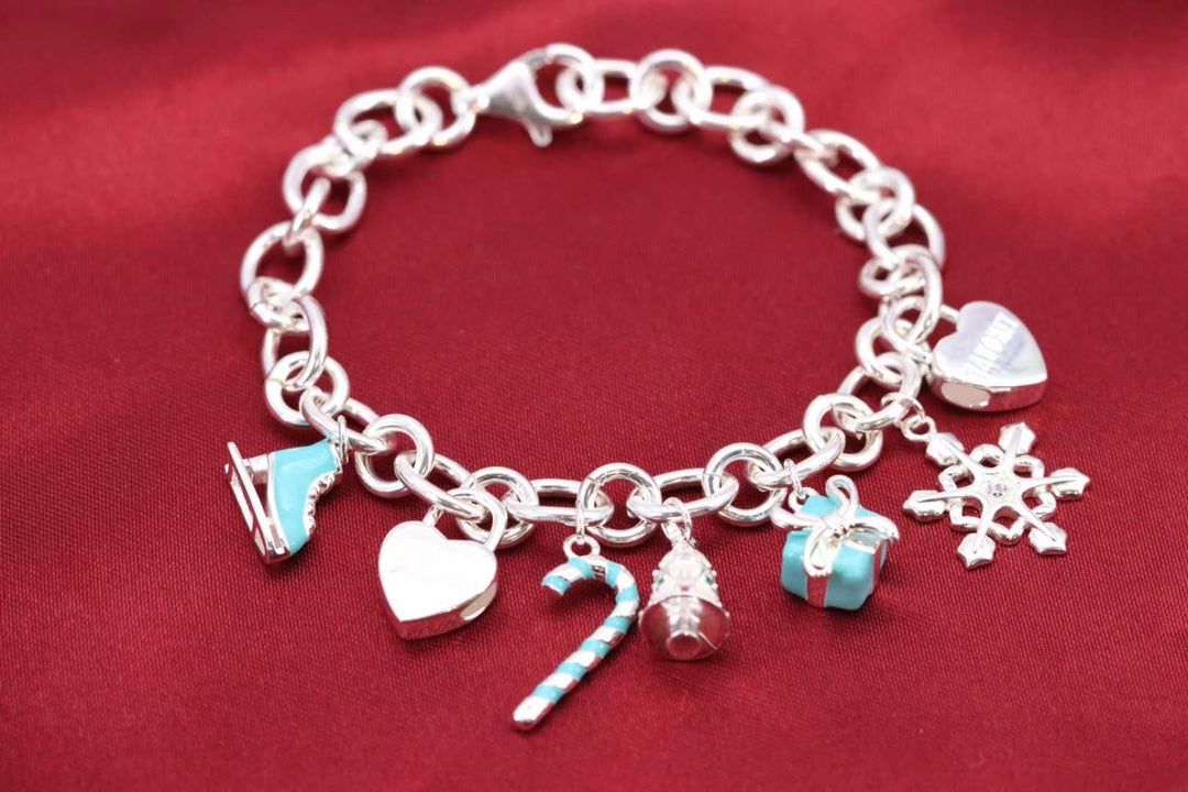 [Spark Jewels]CHRISTMAS SILVER BRACELET