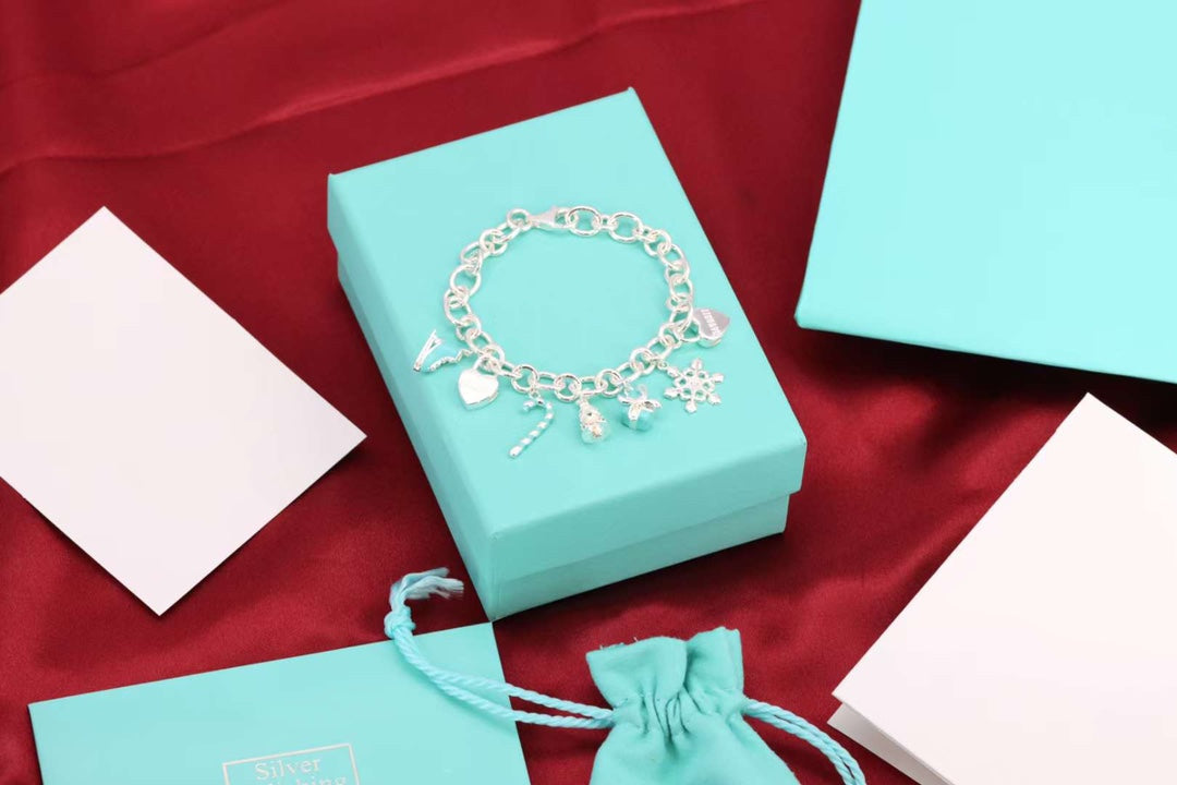 [Spark Jewels]CHRISTMAS SILVER BRACELET