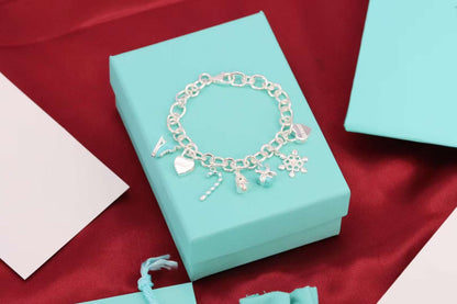 [Spark Jewels]CHRISTMAS SILVER BRACELET
