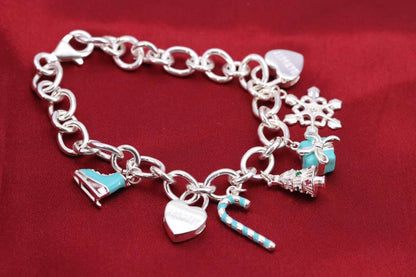 [Spark Jewels]CHRISTMAS SILVER BRACELET