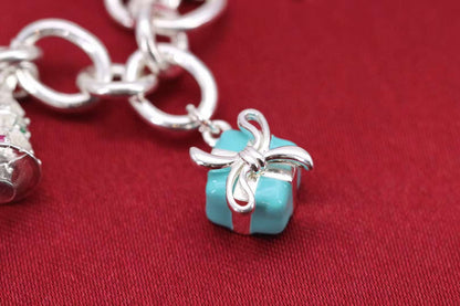 [Spark Jewels]CHRISTMAS SILVER BRACELET