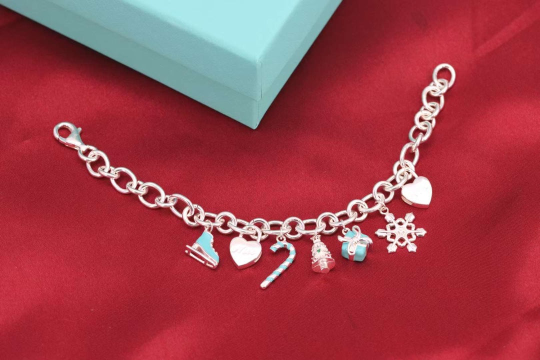 [Spark Jewels]CHRISTMAS SILVER BRACELET