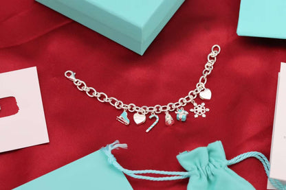 [Spark Jewels]CHRISTMAS SILVER BRACELET
