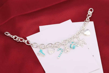[Spark Jewels]CHRISTMAS SILVER BRACELET