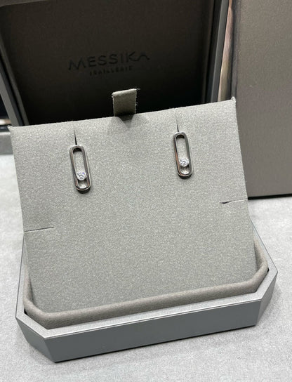 [⭐Aura]MOVE UNO SMALL 1 DIAMOND EARRINGS