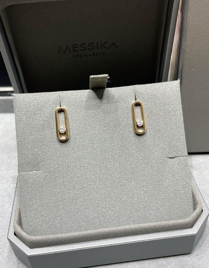 [⭐Aura]MOVE UNO SMALL 1 DIAMOND EARRINGS