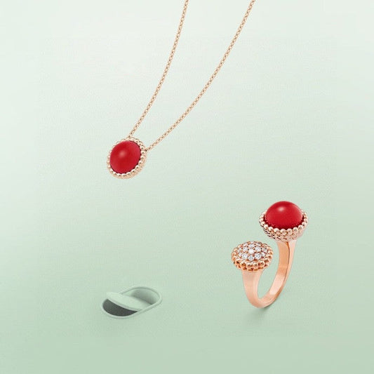 [⭐Aura]PERLEE COULEURS DIAMOND ROSE GOLD BETWEEN THE FINGER RING
