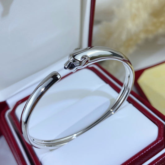 [⭐Aura]PANTHERE SILVER OPEN BRACELET