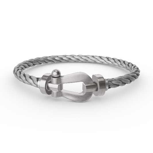 [⭐Aura]FORCE LARGE HORSESHOE NO DIAMOND BRACELET SILVER